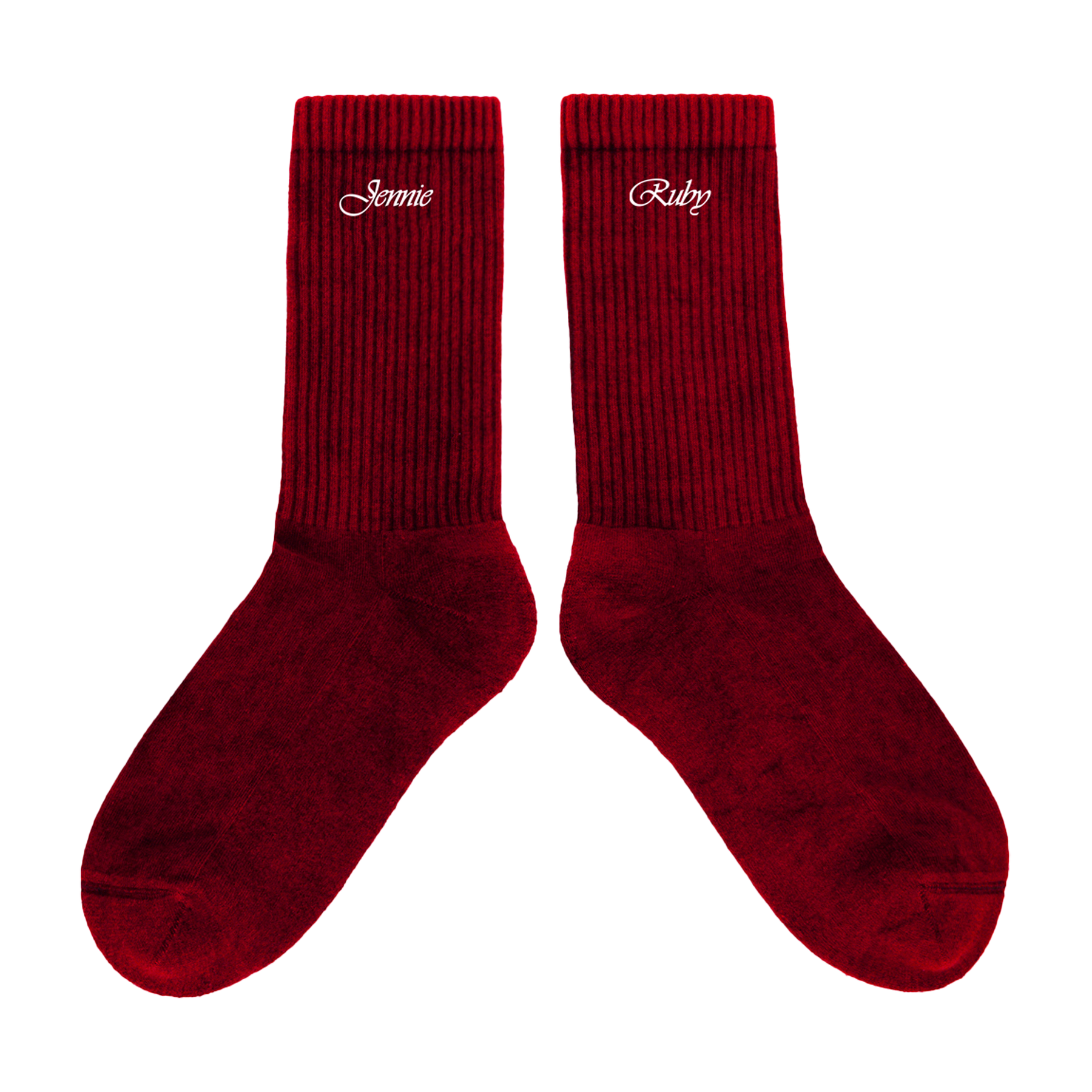 Ruby Red/Black Socks