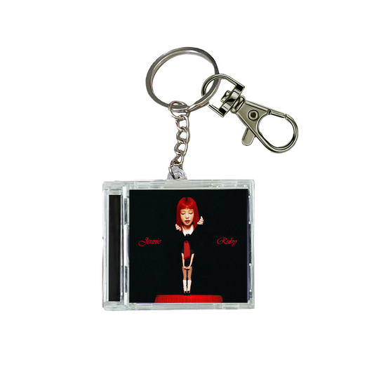 Ruby Black Album Keychain