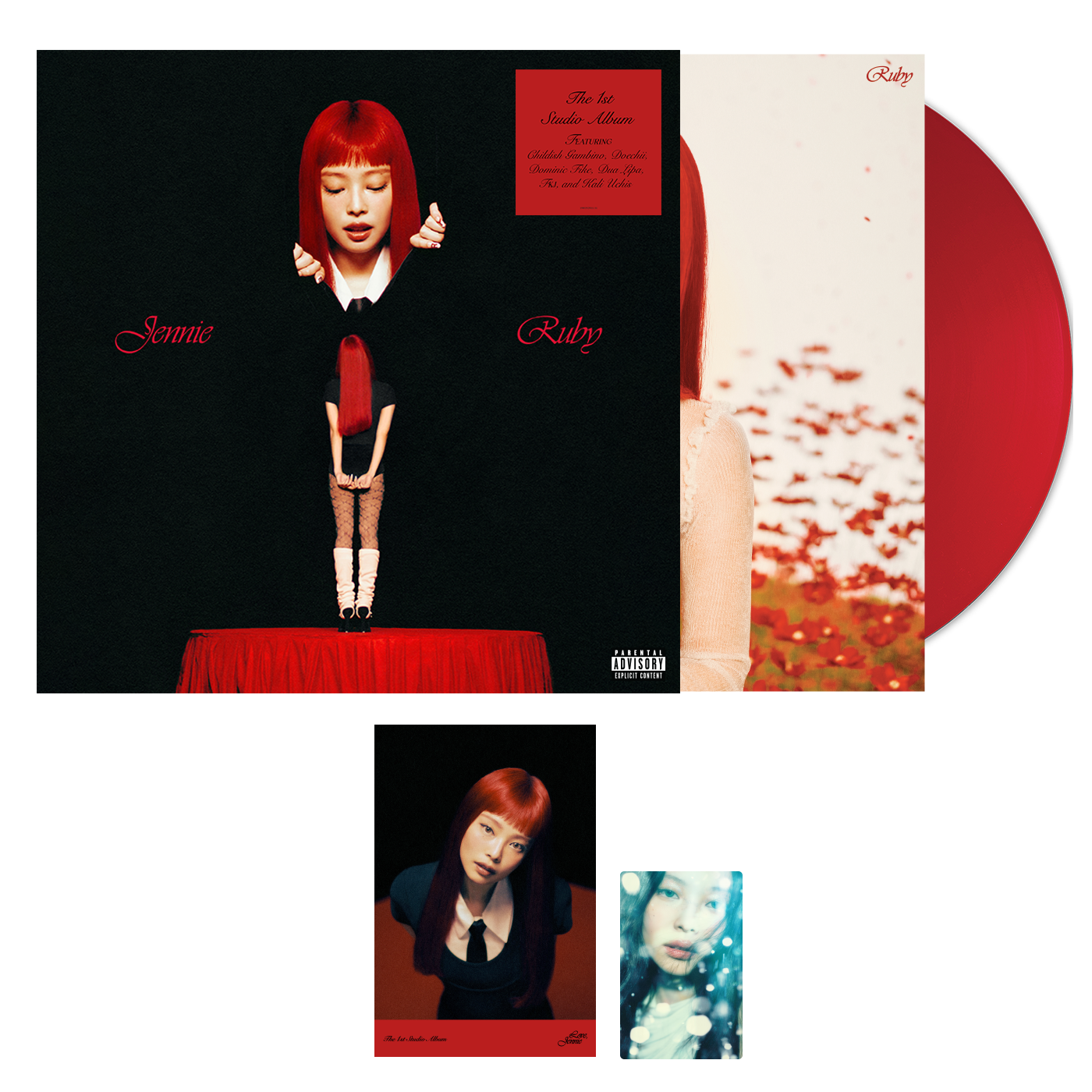Front image of Jennie - Ruby: Apple red Vinyl LP + insert