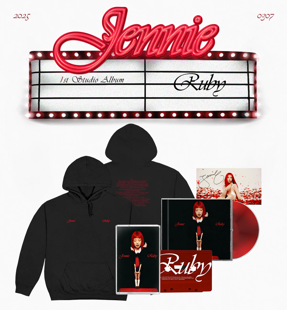 Ruby CD + Cassette + Black Hoodie + Signed Art Card - JENNIE Only Audio